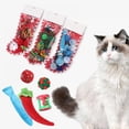 thumbnail image 4 of Christmas Dog Stocking Toys  9PCS  Dog Toy Set with Squeaky Toys(Green), 4 of 5