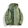 thumbnail image 1 of RXIRUCGD Manteau Veste Mode Ajustée à Capuche à Cordon avec Coutures pour Homme, Vert, Taille : M, 1 of 4