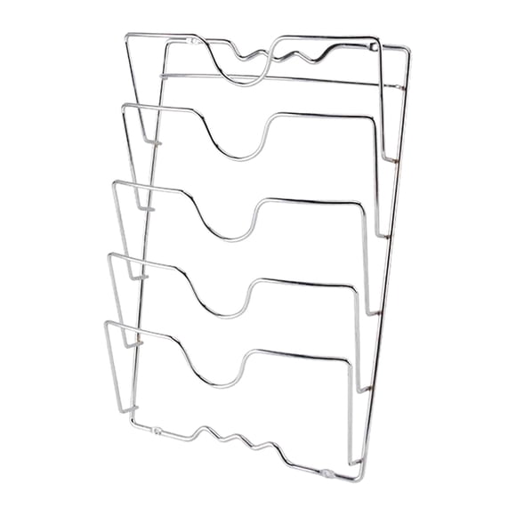 Pot Lid Organizer for Cabinet Door or Pantry Wall, Closet Door Pots and Pans Lids Holder, Glass or Metal Pan Covers Cabinet Organizer Kitchen Storage, 5 Tier Lid Rack, 1 Pcs, 16.92x10.82"