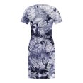 thumbnail image 4 of Robes d'Été Grande Taille pour Femmes 2024 Décontractées Col Rond Bretelles Manches Courtes Imprimé Floral Robe Ample avec Poche Économisez jusqu'à 65 %!, 4 of 7