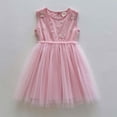 thumbnail image 5 of LUOGENLI Robe Fillette Tout-Petits Sans Manches Broderie Robe en Maille Danse Fête Princesse Robes Vêtements Longue Robe pour Filles Noir 18-24 Mois, 5 of 5