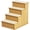 Natural Wood, variant on PawHut Pet Steps, 4-Level Wooden for High Beds, Dark Coffee