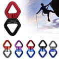 thumbnail image 1 of 30KN Outdoor Climbing Carabiner 8-Shaped Connecting Rotating Ring Rope Swivel Black-Blue, 1 of 12