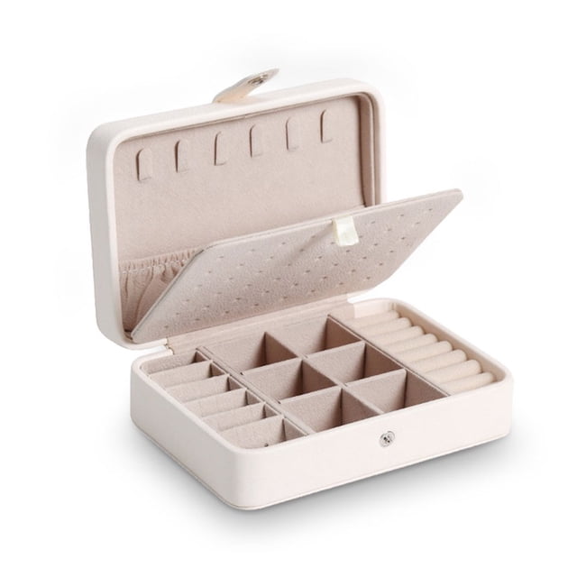 Jewellery Box Jewelry Storage Case Multi-purpose Earrings Necklaces Rings Organizer Household Portable Travelling Box