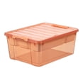 thumbnail image 2 of Toy Storage Containers with Lids,Brick Shaped Kids Toy Organizer Box, Plastic Clear Stackable Toy Bin Chest for Building Block Dolls,Toys Storage Organizer Bins, Building Blocks Storage, 2 of 4
