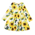 thumbnail image 1 of 2025 Robe Droite à Fleurs pour Tout-Petit s Tournesols Manches Longues Plage s Robe Lapin Princesse, 1 of 9