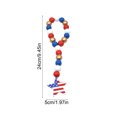 thumbnail image 3 of Danhjin Wooden Bead Decorations Independence Day Soft Rope Tassel Bead Wood Bead Flower Wreath Bead String Independence Day Decorative Pendant, 3 of 6