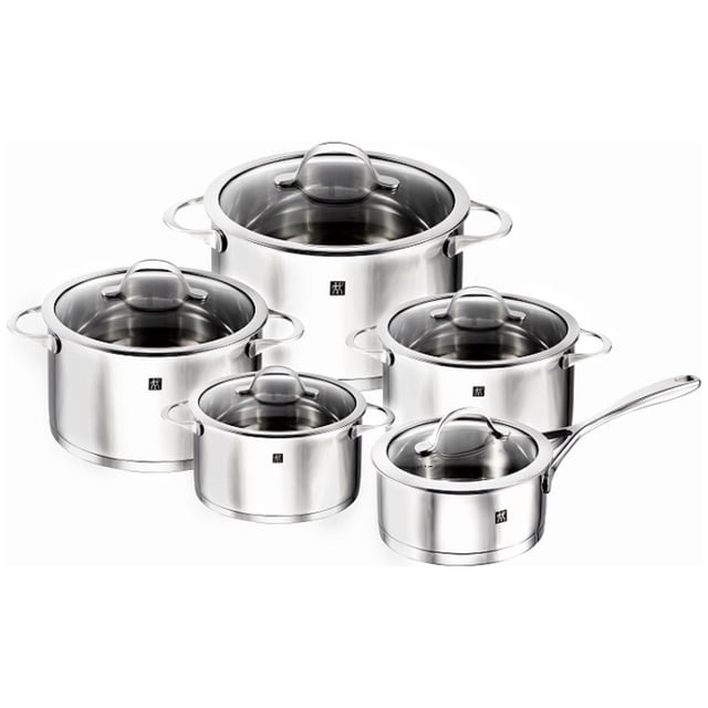 ZWILLING Essence Ensemble de Casseroles 10 Pcs Acier Inoxydable 18/10