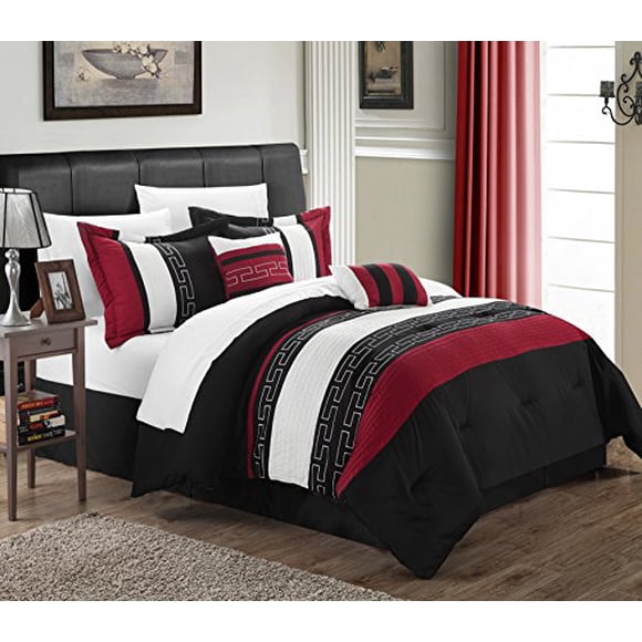 Chic Home Carlton 6-Piece Comforter Set, King Size, Black