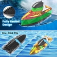 thumbnail image 4 of GRM RC Boat for Pools and Lakes, 2.4G 15+ MPH Fast Remote Control Boat with LED Lights, Racing Boats for Kids & Adults with 2 Rechargeable Battery, Gifts for Boys Girls (Orange), 4 of 21