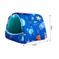 thumbnail image 4 of CBFFDC Comfortable Pet Bed Hamster Colorful Cartoon Pattern House Washable Guinea Pig Bed Small Animals Hideout for Autumn Winter, 4 of 7