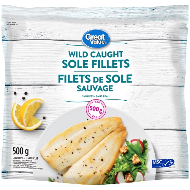 Filets de sole sauvage Great Value 500 g