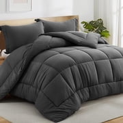 All Season Queen Comforter Set Soft Quilted Down Alternative Comforter+ Pillow Shams with Corner Tabs Winter Summer Warm Fluffy Machine Washable (Queen )