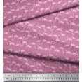 thumbnail image 2 of Soimoi Moss Georgette Fabric Flamingo Bird Fabric Prints By Yard 42 Inch Wide, 2 of 3