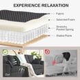 thumbnail image 4 of HOMCOM Corduroy Couch with 8 Removable Pillows, 3 Seater Sofa, Dark Grey, 4 of 10