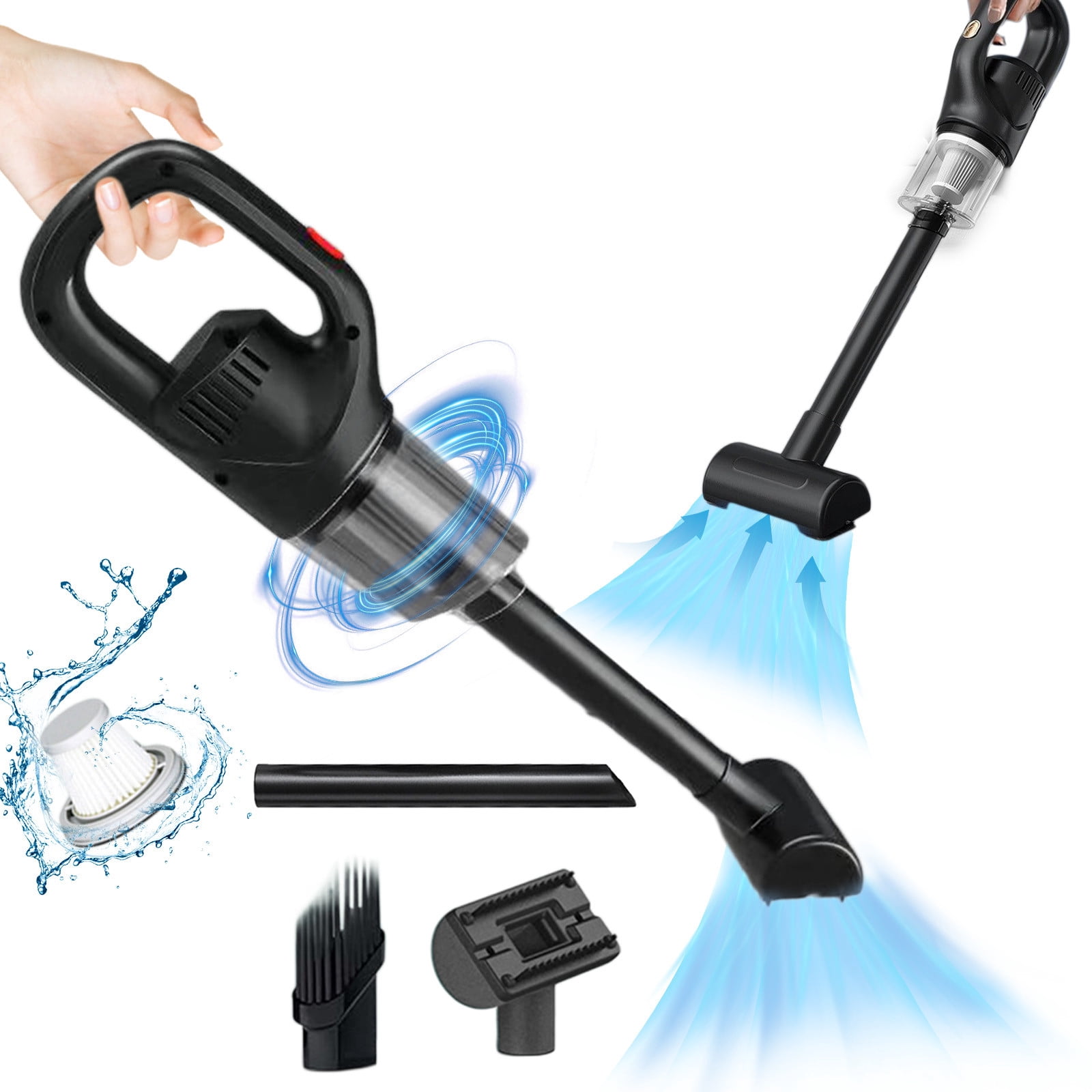 ZZkhGO Cordless Vacuum Cleaner, Handheld Portable Vacuum Cleaner, Strong Suction Car Home Small Vacuum Cleaner for Pet Hair Dust Debris