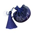 thumbnail image 1 of serony Sachet Handmade Embroidered Bag Jewelry Family Gift Storage Chinese Style Drawstring Pouch Interior Wedding Bedroom Blue, 1 of 9
