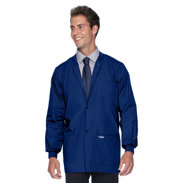 Landau Vestes de Gommage 5 Poches pour Hommes - Coupe Classique Décontractée, Col Rond, Boutons Pression, Gommages d'Échauffement 7551