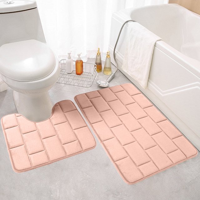 TopLLC Bathroom Rugs, Rugs for Living Room, Area Rug, Bath Mat Bathroom Water Absorbing Door Mat Convenient Wash Lightweight Fabric Water Absorption Non Slip Floor Mat Chenille floor mats