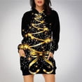 thumbnail image 2 of Robe Longue Funicet pour Femmes Été, Robe à Manches Longues, Robe à Capuche à Capuche de Noël pour Femmes Mode Décontractée Imprimée avec Poche, Robe de Noël pour Femmes, Robe à Manches 3/4 pour Femmes, 2 of 6