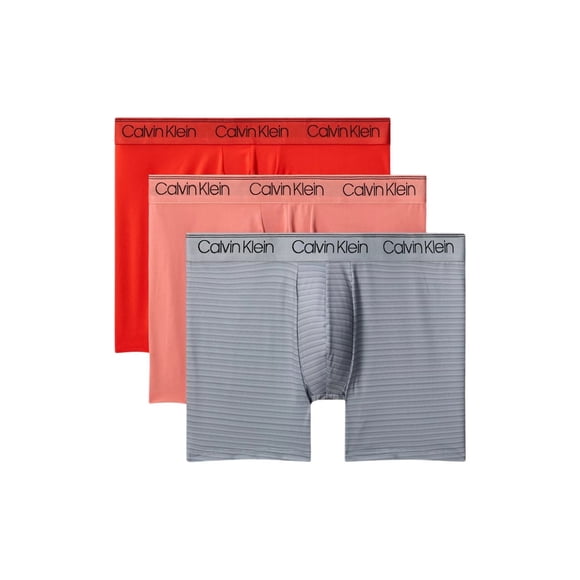 Calvin Klein Boxeur-Brief Micro Extensible, Lot de 3 - NB2570 (Molten / Sleet / Crabapple 640, L)