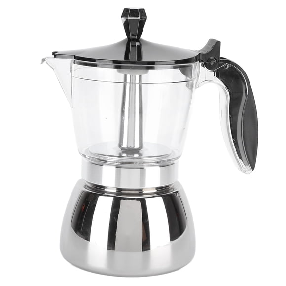 Machine à expresso, 6 tasses sur la cuisinière Machine à expresso en acier inoxydable Moka Pot Machine à expresso Ménage Brassage Café Moka Pot