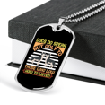 thumbnail image 3 of Dogs Do Speak Necklace Stainless Steel or 18k Gold Dog Tag 24" Chain, 3 of 8
