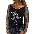 thumbnail image 1 of WEAIXIMIUNG Chandail Léger pour Femmes de la Saint-Valentin, Aguichant, à Manches Longues, Haut avec Strass en Maille, Design à Col Rond, Haut Automne Hiver, Tenue Décontractée, Chemise à Bretelles, Blouse pour Fête, 1 of 5
