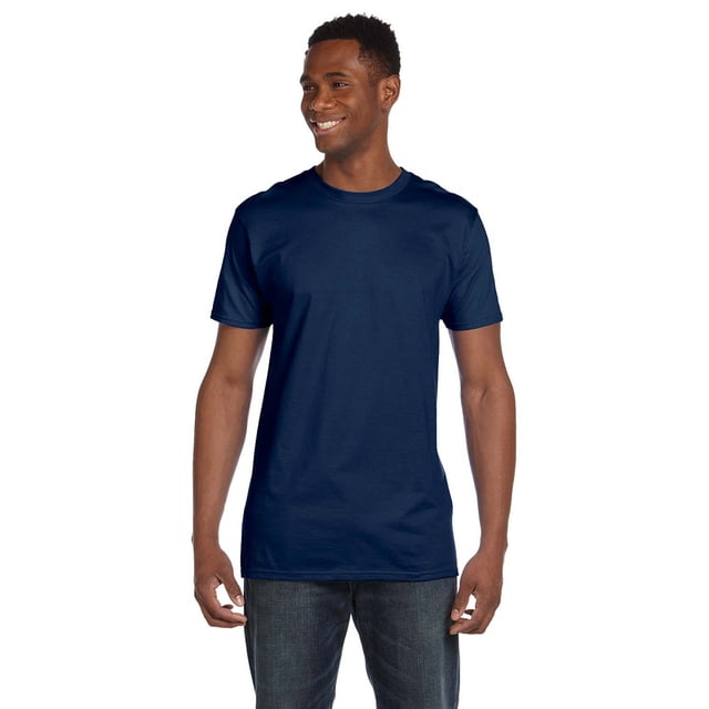 Hanes 4980 T-Shirt en Coton Nano - Marine - 2X-très Grand