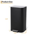 thumbnail image 3 of TROPOW Kitchen Trash Can,Stainless Steel Garbage Can with Lid, Step-On Pedal and Inner Bucket, Rectangular Trash Can for Home Kitchen Office Living Room, 3 of 9