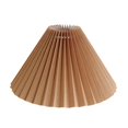 thumbnail image 1 of fastboy Pleated Lampshade Cloth Table Ceiling Light Shade Bedroom Fabric Brown Brown 24CM, 1 of 1