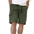 thumbnail image 1 of Birdeem Mens Shorts Mens Casual Solid Color Casual Drawstring Pockets Elastic Sports Shorts, 1 of 10