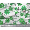 thumbnail image 3 of Soimoi Poly Georgette Fabric Leaves & Aster Flower Printed Craft Fabric by the Yard 52 Inch Wide, 3 of 3