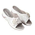 thumbnail image 2 of drppepioner Woman Fish Mouth Collection Leather Soft Footbed Orthopedic Arch-Support Sandals Sandals for Women, 2 of 3
