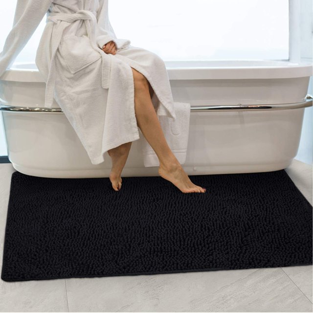 Secura Bathroom Rugs, 47 x 28 Inches, Extra Soft & Thick, Absorbent Water Bath Mat, Machine Washable Non-Slip Bath Mats for Bathroom, Shower, and Tub, Home Decor Accessories (