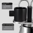 thumbnail image 4 of Moka Pot Double Head Stainless Steel Mocha Coffee Pot Italian DIY Conduit Coffee Maker Moka Coffee Maker Kitchen Tool,1 x Moka Pot, 4 of 7