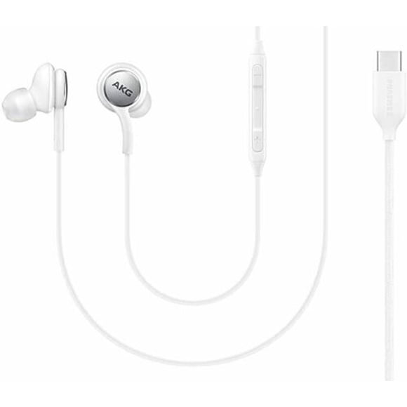 2 PACK - Samsung AKG Type C USB C Wired Earphone/Headphone for Samsung Note10, S20 & S21 - 3.5mm jack