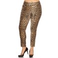 thumbnail image 1 of White Mark Women's Plus Size Printed Cheetah Pants, 1 of 5