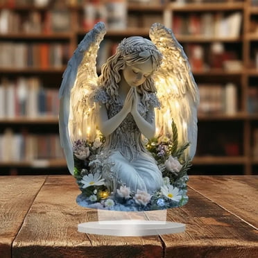 Birdeem Angel Ofprayer Statue Peaceful and Warm Tabletop Decorations