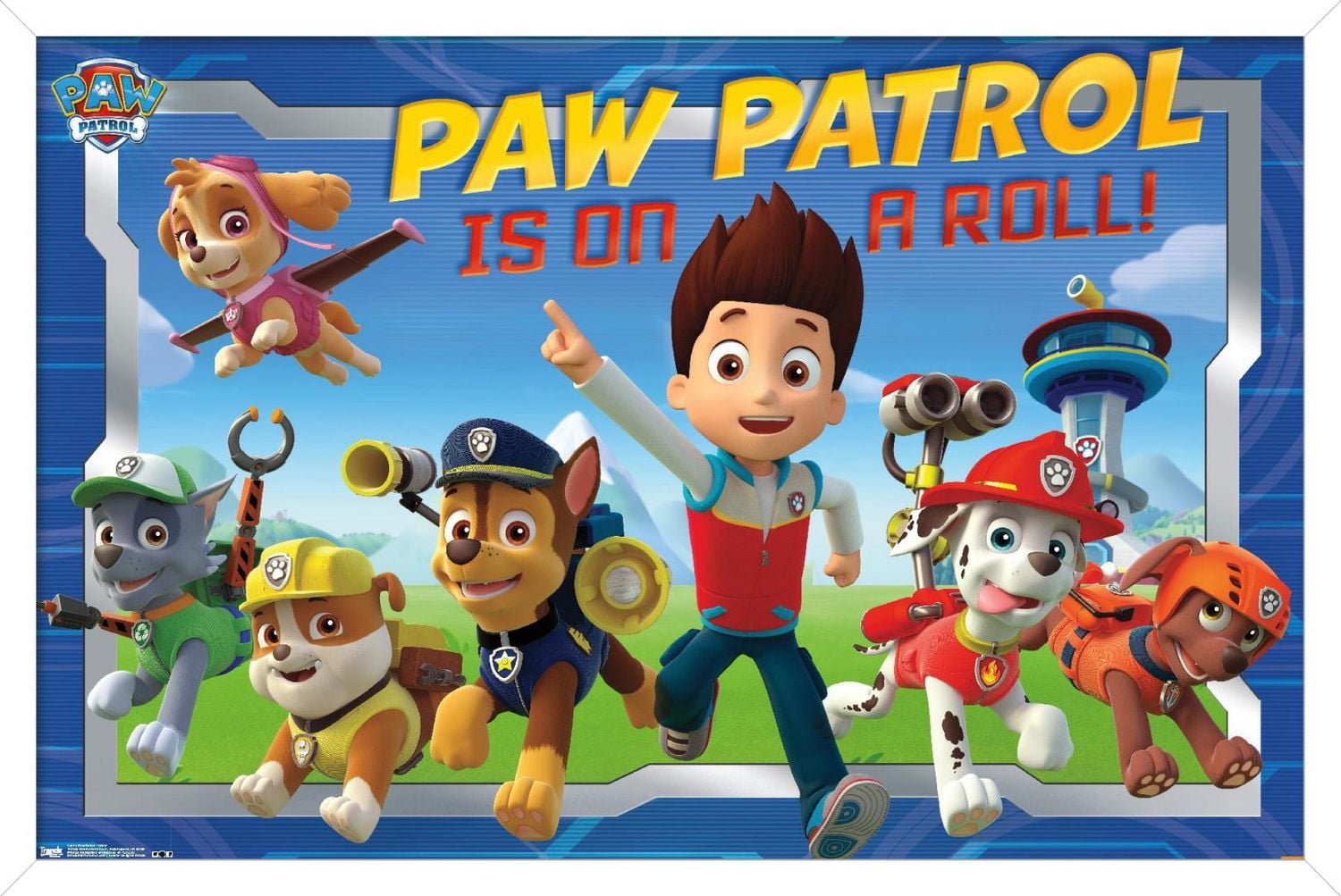 Nickelodeon Paw Patrol - Crew Wall Poster, 14.725" x 22.375" Framed