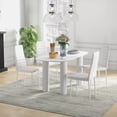 thumbnail image 2 of HOMCOM Dining Chairs, Set of 4, PU Leather Upholstered Accent Chairs, Back, 2 of 9