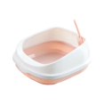 thumbnail image 2 of lionlar Pet Cat Litter Box Semi-enclosed Detachable Portable Toilet Sandbox Pink, 2 of 9