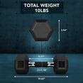 thumbnail image 3 of Dumbbell Rubber Grip lbs lbs Single Heavyweight Dumbbell for Multifunctional Full Body Workout and Strength Training, 3 of 7