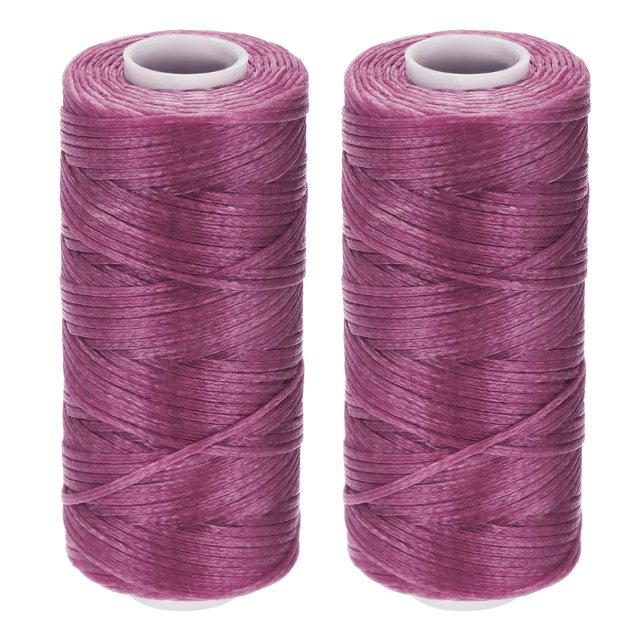 Unique Bargains Purple Polyester Waxed Leather Sewing Thread, 55 Yards, 2 Pack