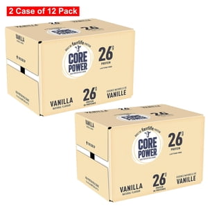 Core Power Protein Drink, Vanilla, 414mL Bottles (2 Cases of 12 Pack)