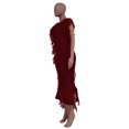 thumbnail image 4 of Gspmoly Robe pour Femmes, Robe Décontractée pour Femmes, Mode Aguichant Polyvalente, Couleur Unie, Tricotée, Sans Manches, à Franges, Robes de Soirée pour Femmes, Cadeaux de Vacances, 4 of 9