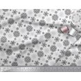 thumbnail image 3 of Soimoi polyester Crepe Fabric Snowflake Artistic Decor Fabric Printed Yard 52 Inch Wide, 3 of 3