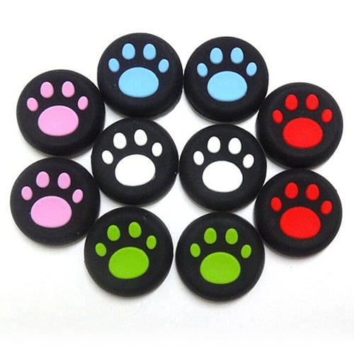 Opolski 2pcs Cartoon Silicone Catlike Thumb Stick Grip Cap for PS3 PS4 Xbox One/360