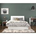 thumbnail image 1 of Nexera 3-Piece Bedroom Set With Bed Frame, Headboard & Nightstand, Full|White & Walnut, 1 of 7