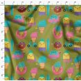 thumbnail image 4 of Soimoi Green Georgette Viscose Fabric Beech & Fun Party Print Fabric by the Yard 42 Inch Wide, 4 of 5